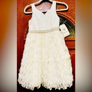 Beautiful off white dress for girls a